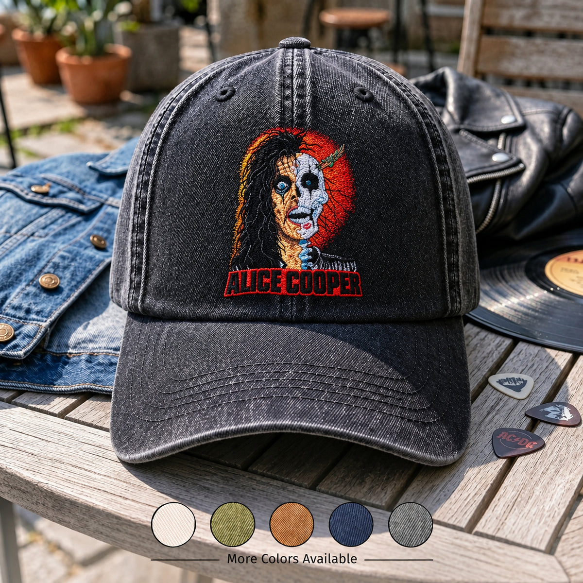 ACO Split Face Horror Denim Cap
