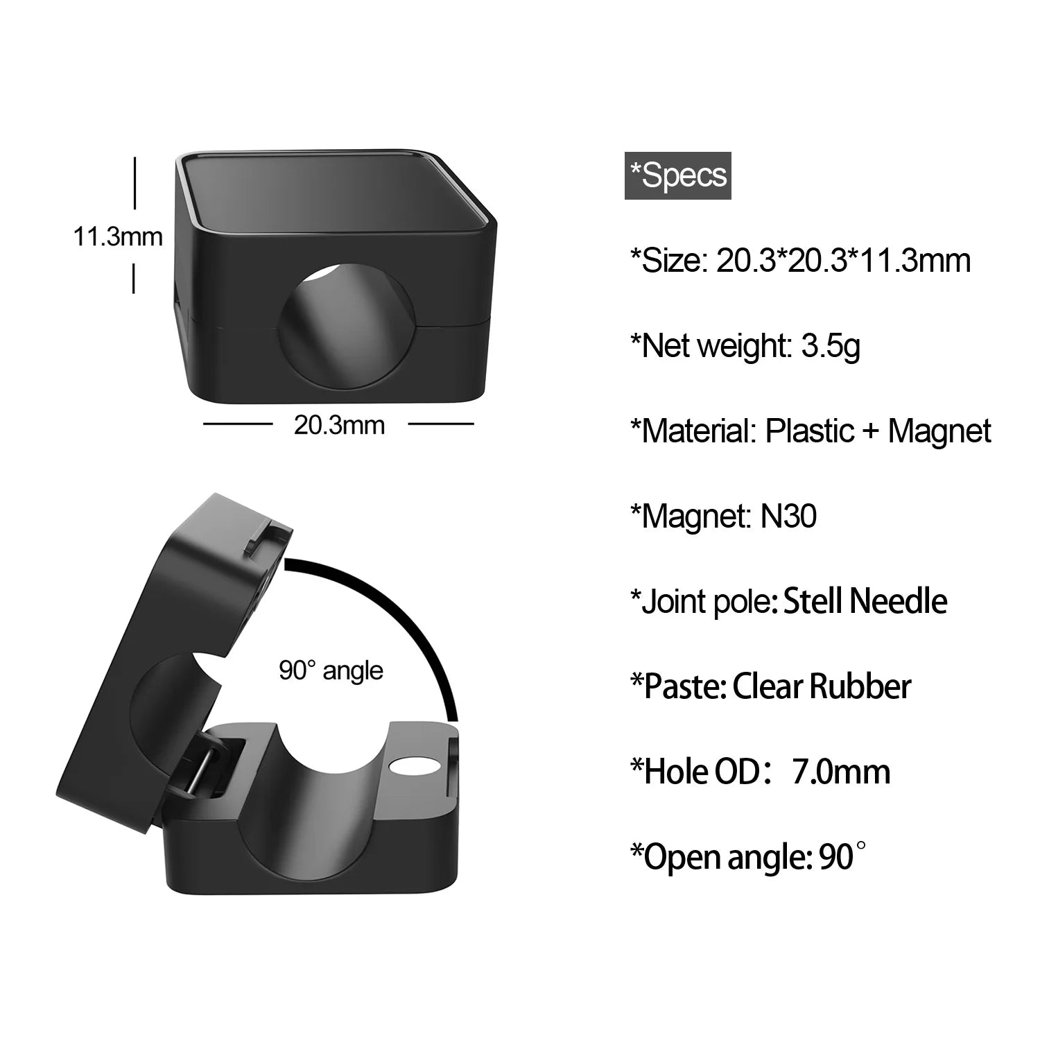 Magnetic Self-Adhesive Cable Clips, Reusable Cord Organizer Clips, No Drilling Cable Management Holders for Desk, Car, Home Office, USB Charging Cable Organizers for Power Cords, Headphones