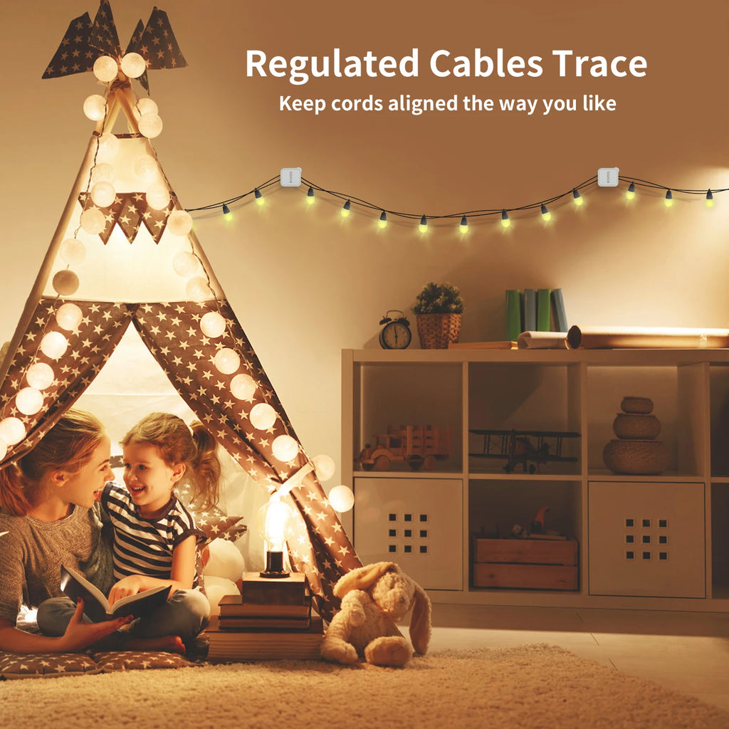 Cord Organizer,Desk Cable Management Clips, Phone Charger Cord Smooth Adjustable，6+1ack