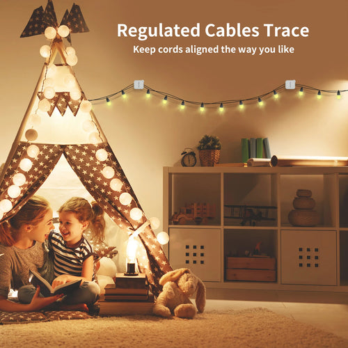 Cord Organizer,Desk Cable Management Clips, Phone Charger Cord Smooth Adjustable，6+1ack